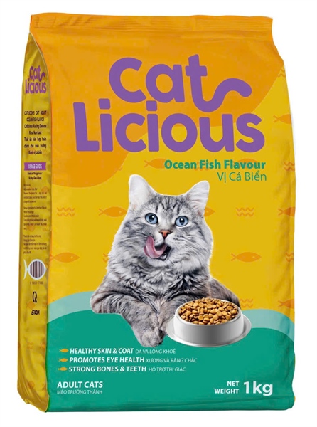 Hạt Catlicious cho mèo trưởng thành Vị Cá Biển - 26% Protein