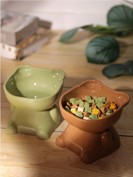 Bát ăn chống gù Taotao đế cao mặt gấu