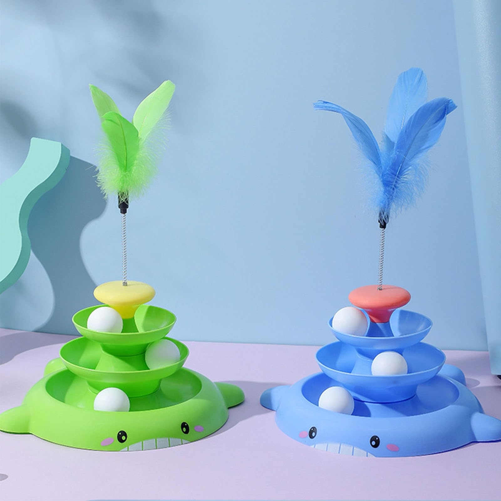 Đồ chơi mèo 3 tầng cá heo