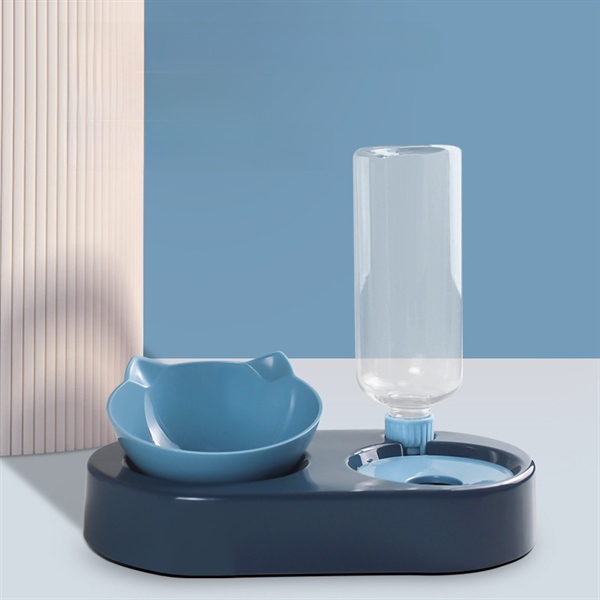 Bát ăn đôi và Bình uống nước tự động hình mèo