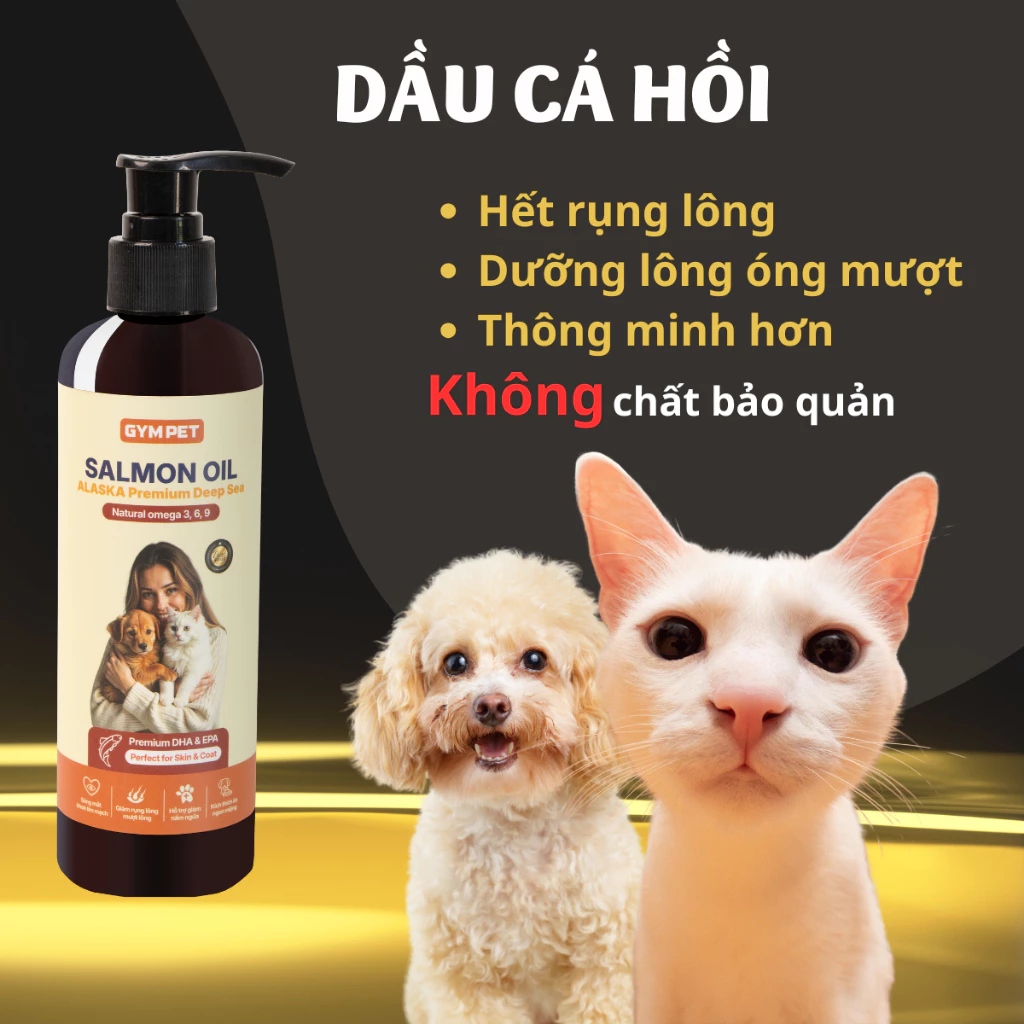 Dầu cá hồi MasterCare chăm sóc da lông cho chó mèo của bạn