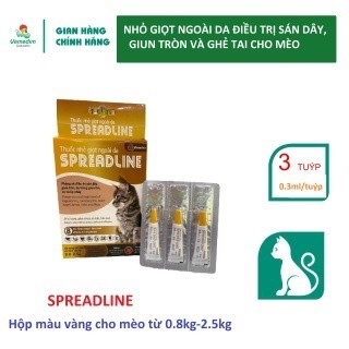 Thuốc trị sán giun ve bọ nhảy cho mèo spreadline 0.8-2.5kg -