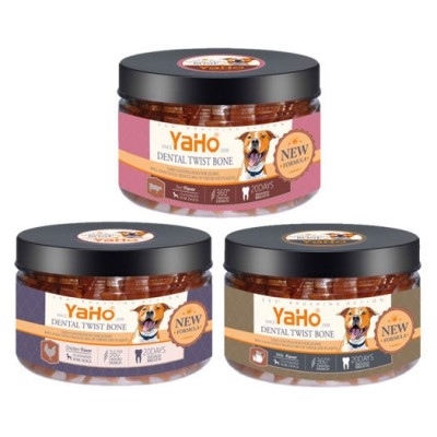 Xương xoắn gặm sạch răng cho chó Yaho hộp 165g