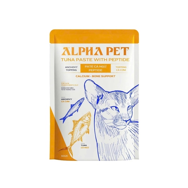 Pate Alpha Pet gói 60gram cho chó mèo