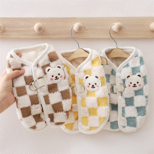 Áo caro nhỏ hinh gấu