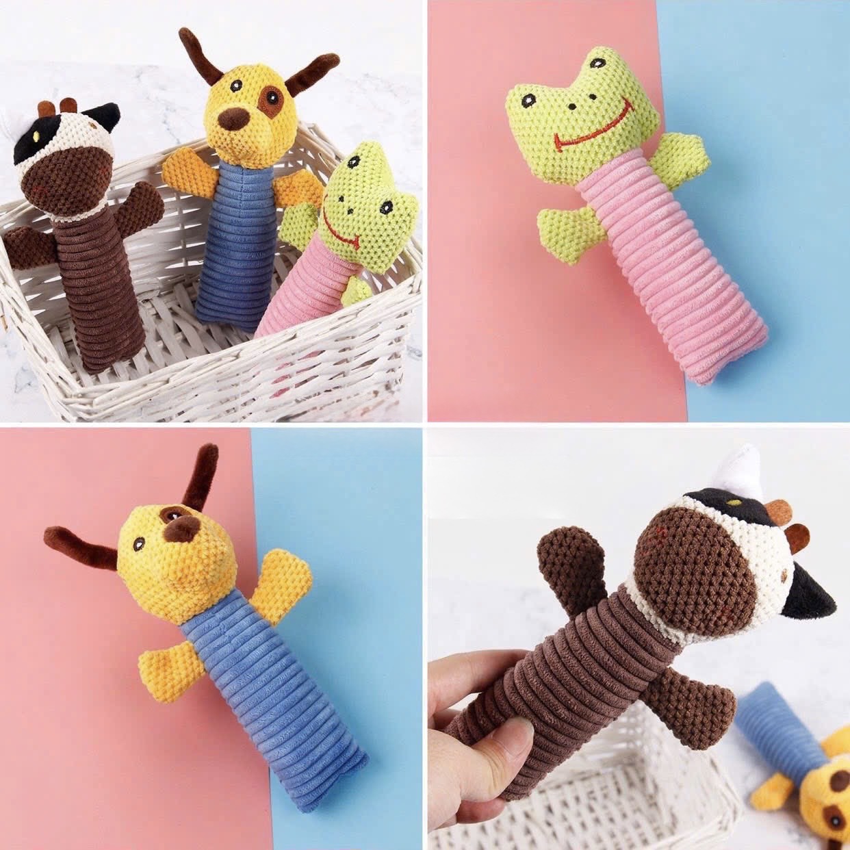 Đồ chơi hình thú Ếch Bò Chó 19*5cm