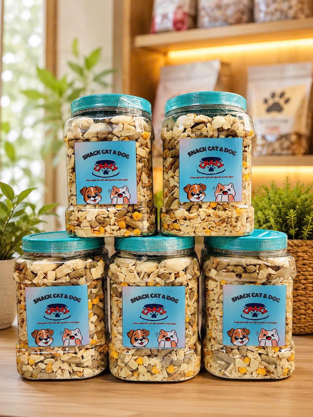 Hộp thức ăn sấy khô Mix vị 460GR
