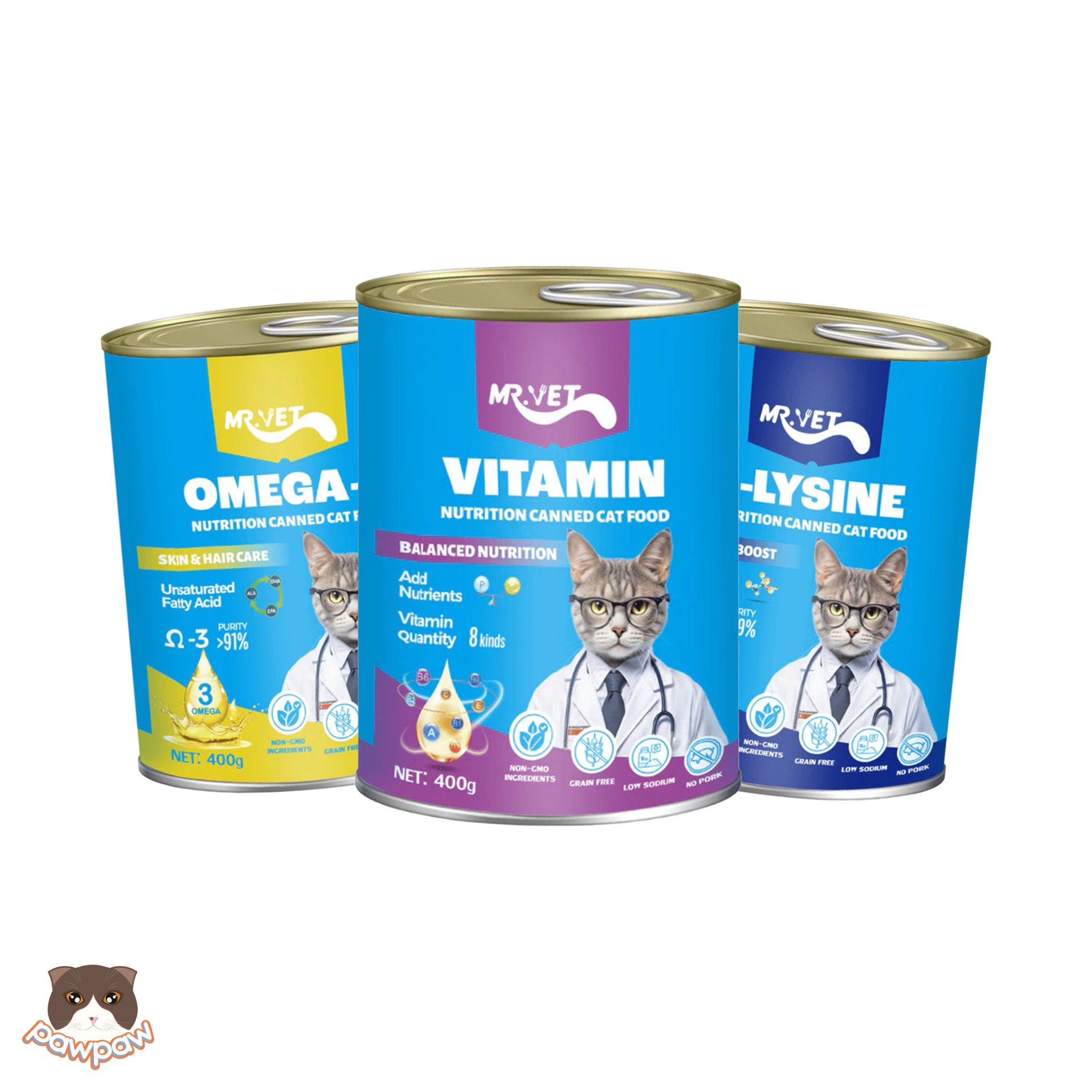 Pate Mr.Vet Lon 400Gram