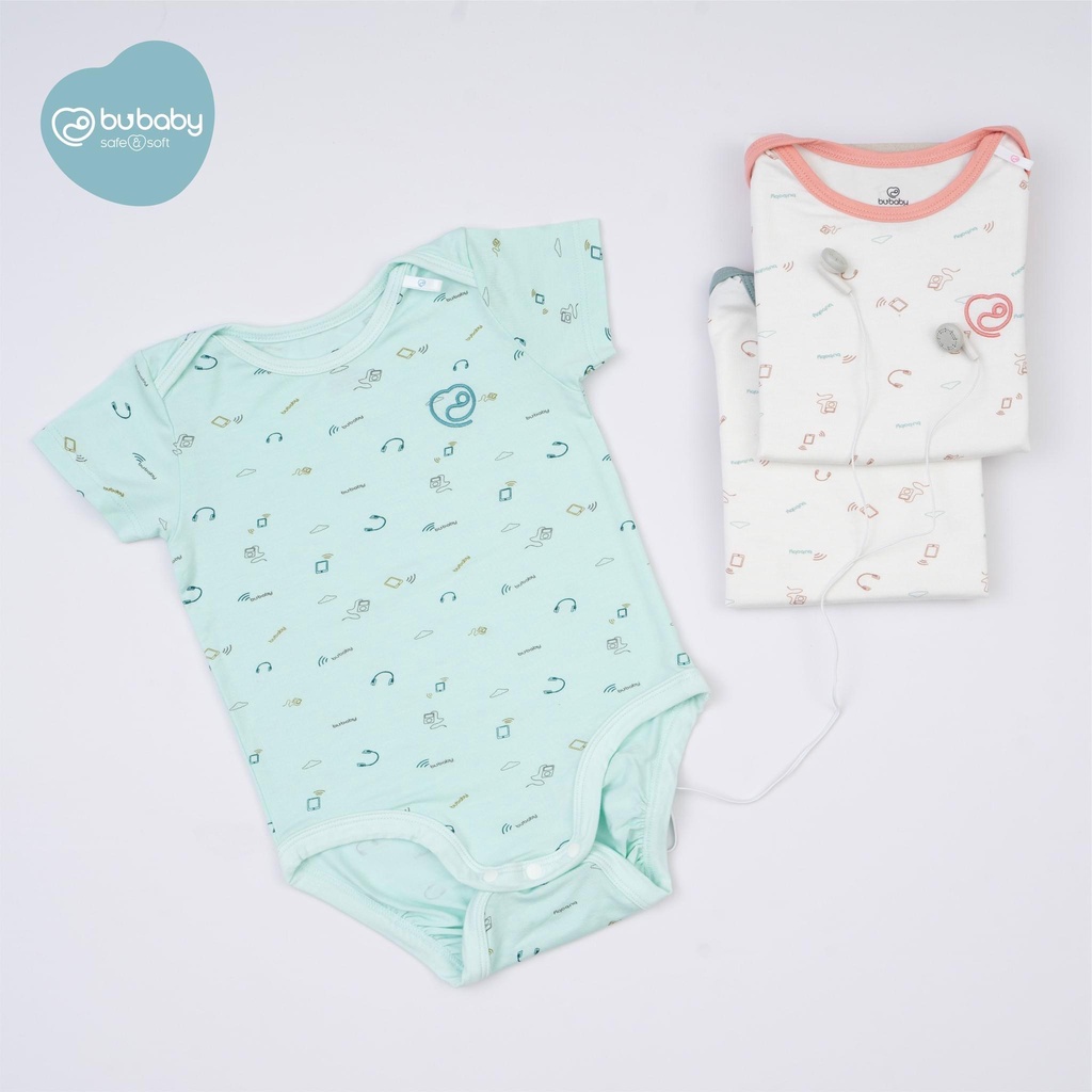 (0M-6M) Body chip ngắn tay cổ chồm Bu Baby - Bambus BBB260501