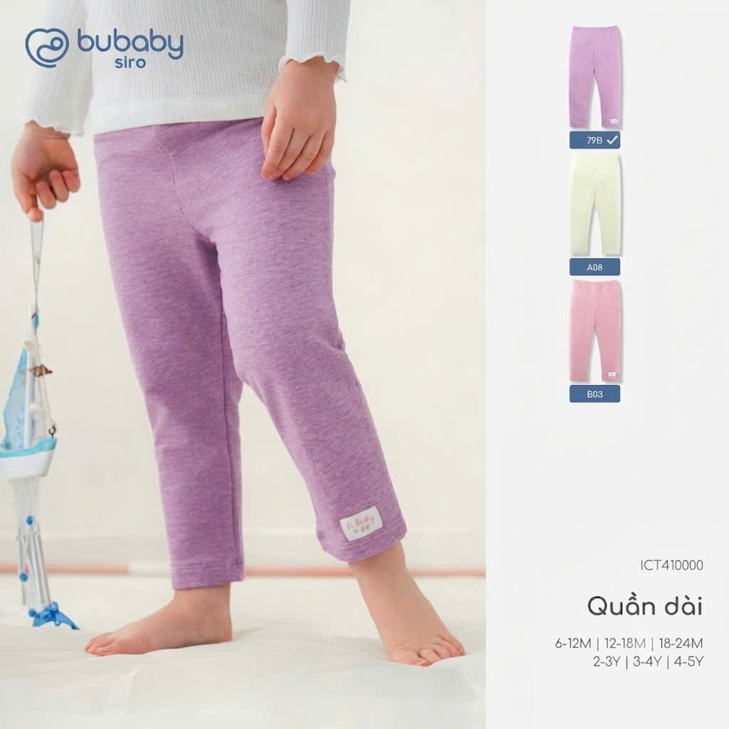(6M - 5Y-Nhiều mẫu) Quần dài Bé gái - Bubaby