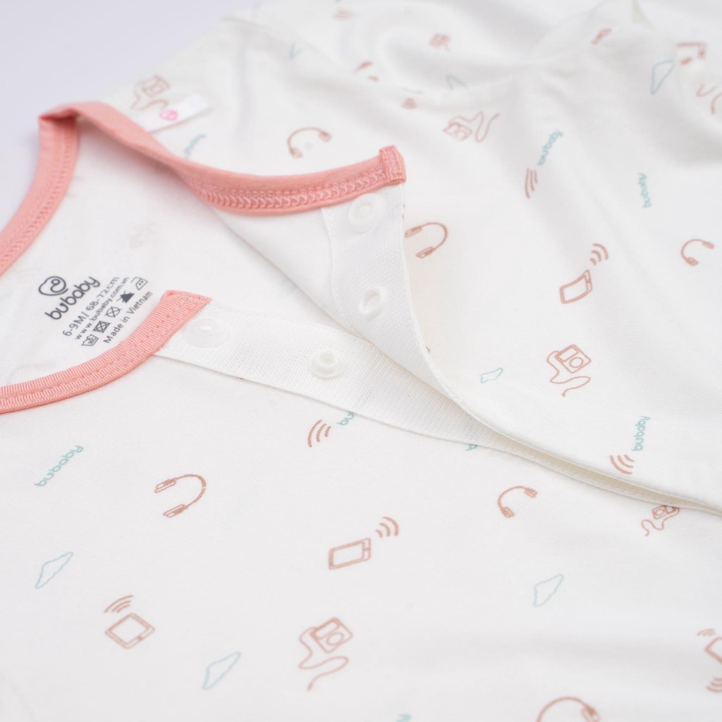 (0M-6M) Bộ dài tay cài giữa Bu Baby - Bambus BBB110206 - Quần áo BU Baby Chính hãng