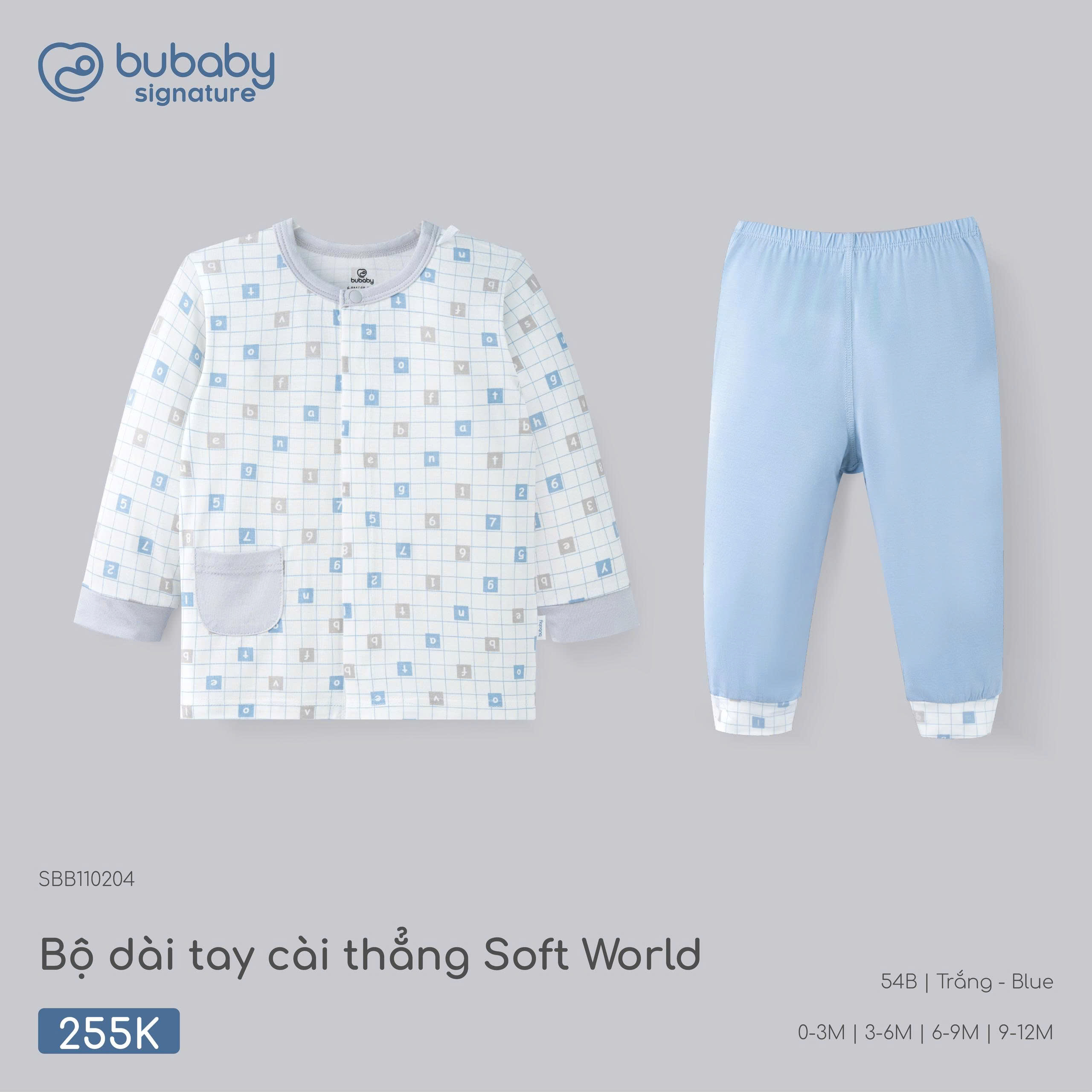 (NB - 12M) Bộ quần áo sơ sinh Vải Bambus Mềm mát cho bé yêu BUBABY SALE 2026
