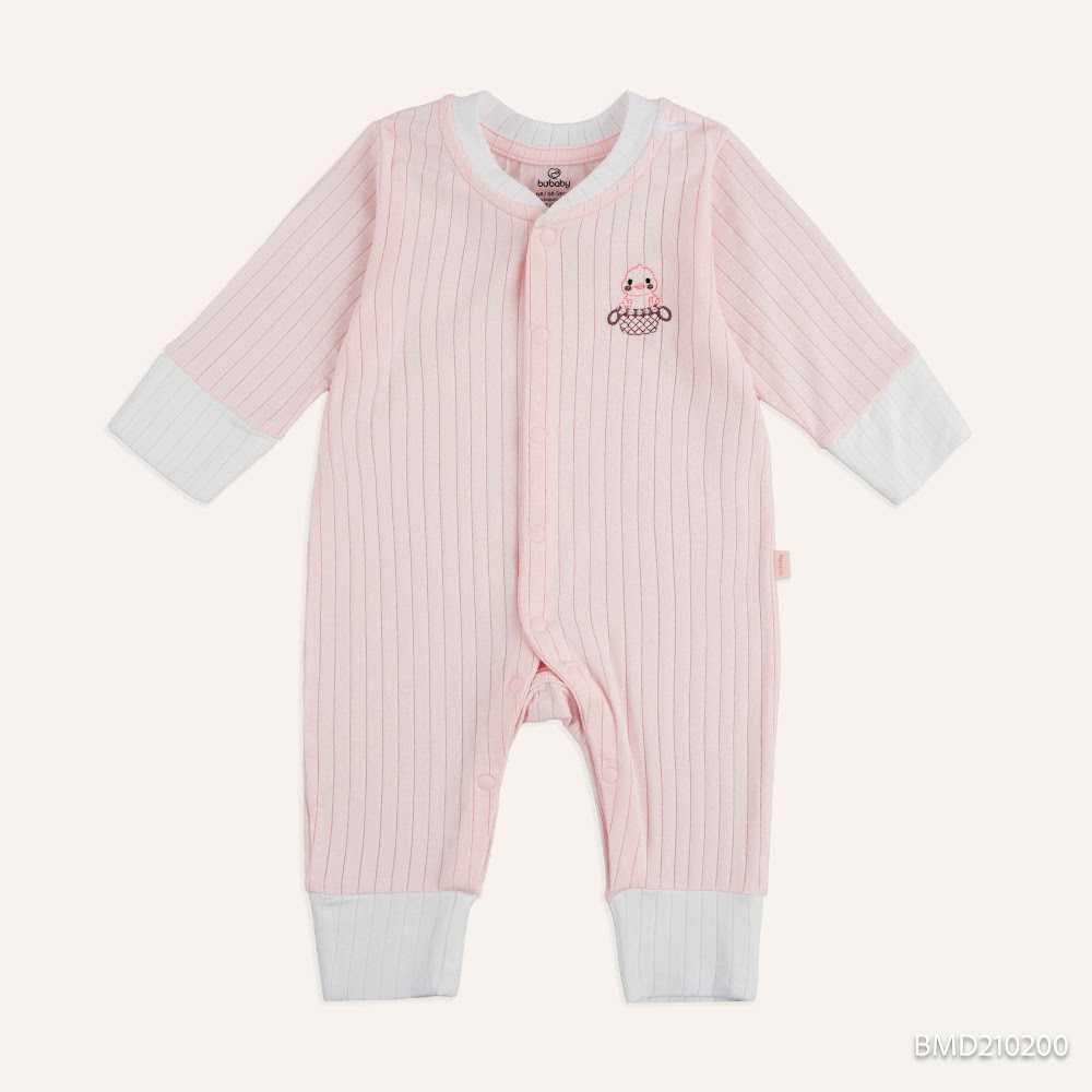(NB-3M) Body dài tay cài giữa Bao tay chân Lật ấm áp cho mùa thu nhẹ Bubaby Molist BMD210200 | Quần áo chính hãng