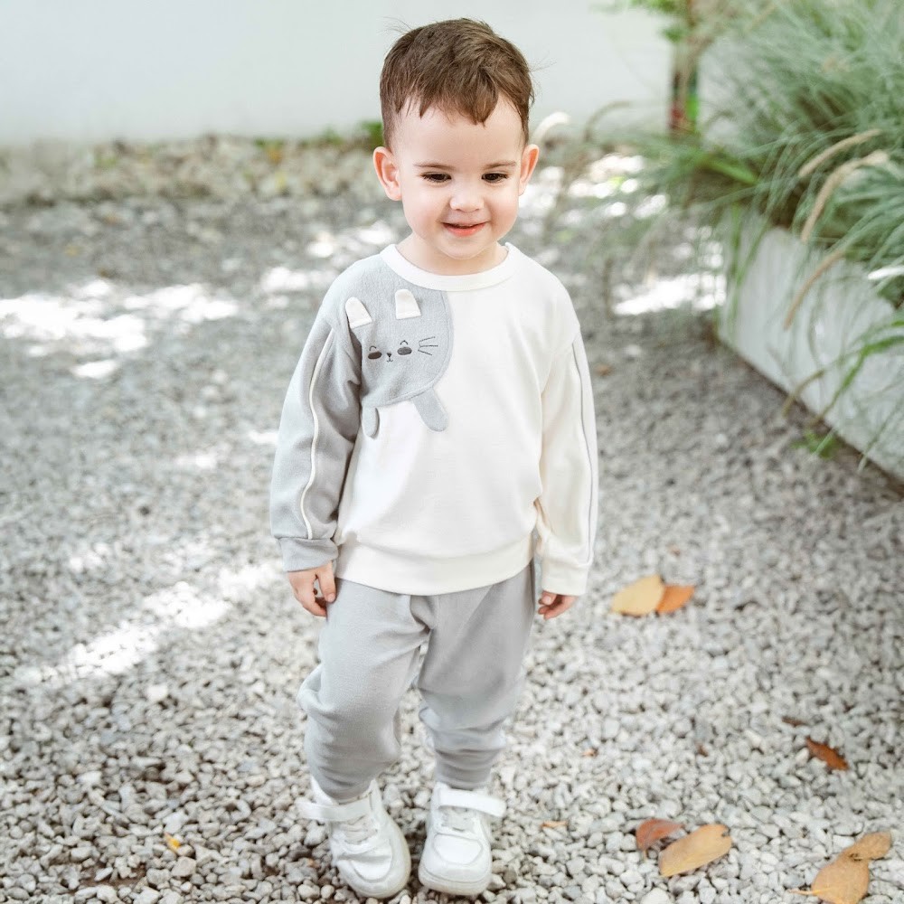 BU Baby (6M-24M) Bộ dài tay cài vai Thu êm BU Cotton BCT110108 | Quần áo chính hãng