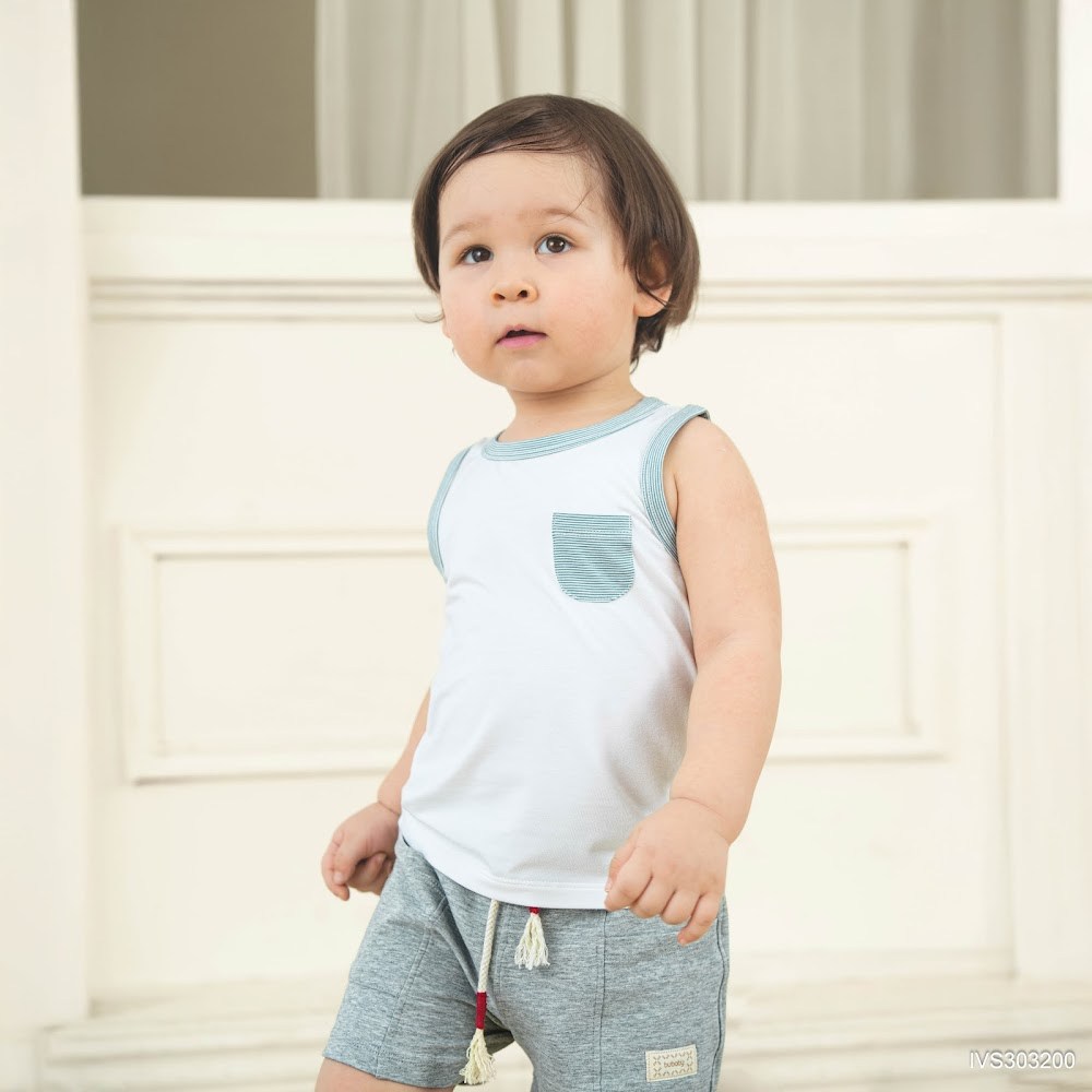 BU Baby (6M-5Y) Set 2 áo cộc tay cho bé trai thoáng mát Viscose IVS303200 | Hàng chính hãng