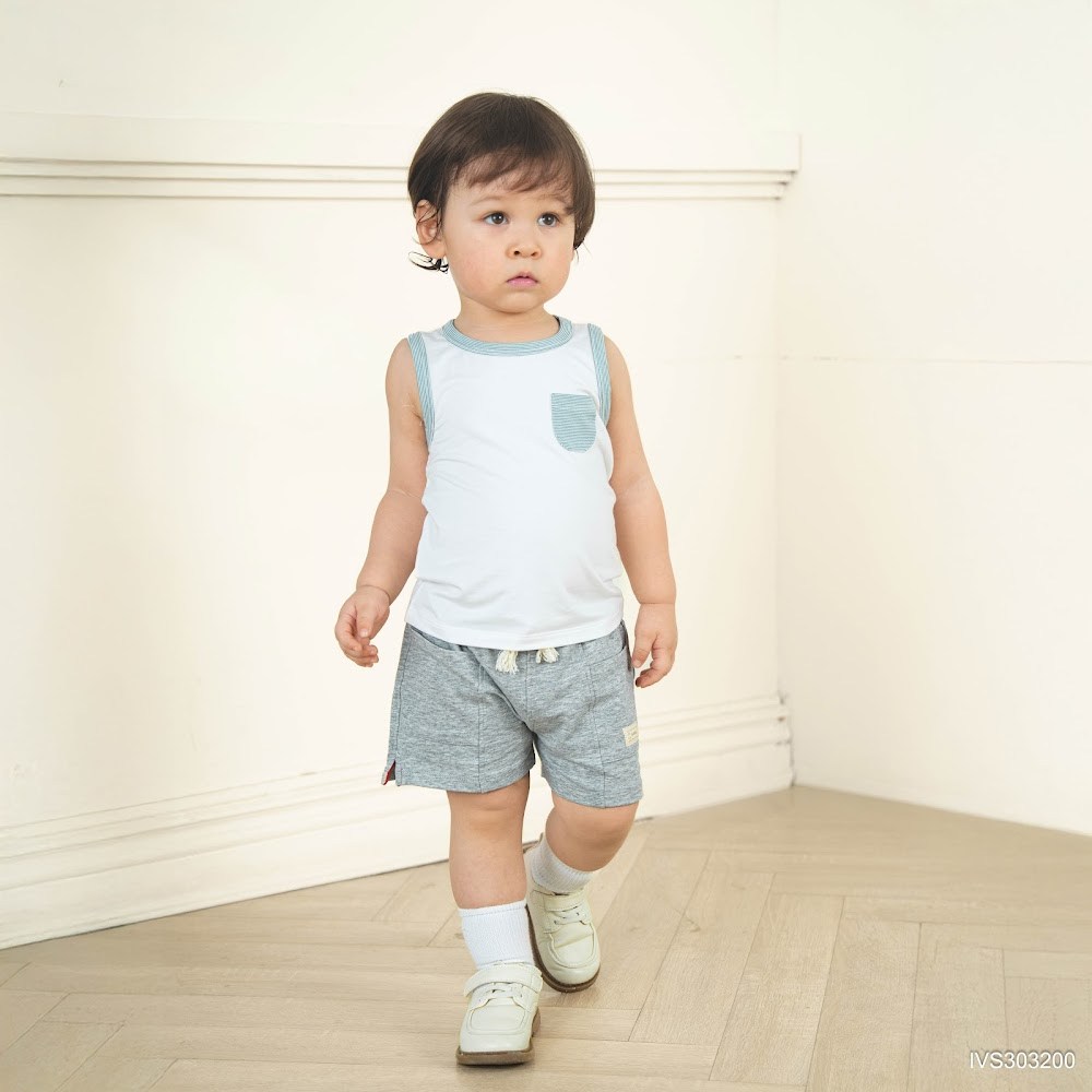 BU Baby (6M-5Y) Set 2 áo cộc tay cho bé trai thoáng mát Viscose IVS303200 | Hàng chính hãng