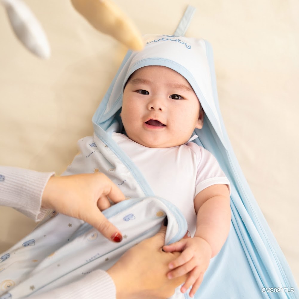 BU Baby Phụ kiện chăm sóc giấc ngủ Chăn ủ có mũ Little Rainbow Viscose CVS0817LR | Hàng Chính hãng