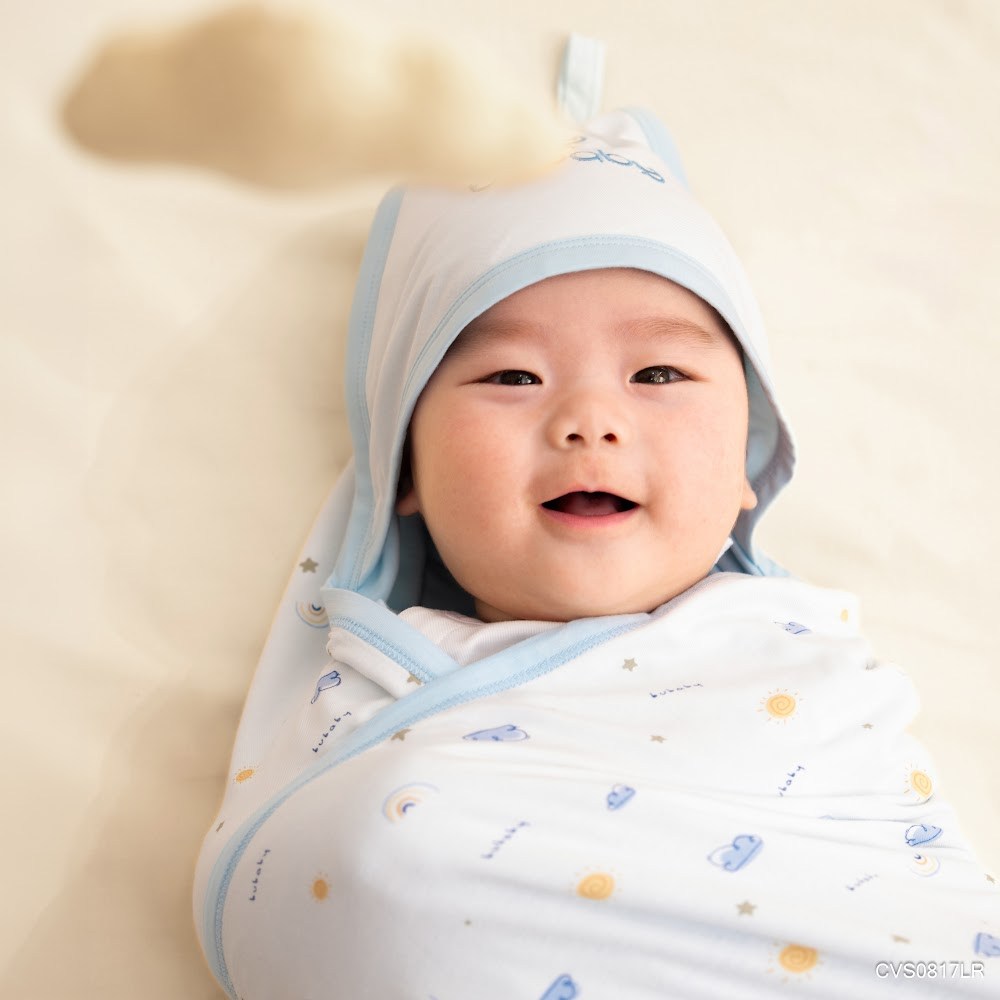 BU Baby Phụ kiện chăm sóc giấc ngủ Chăn ủ có mũ Little Rainbow Viscose CVS0817LR | Hàng Chính hãng