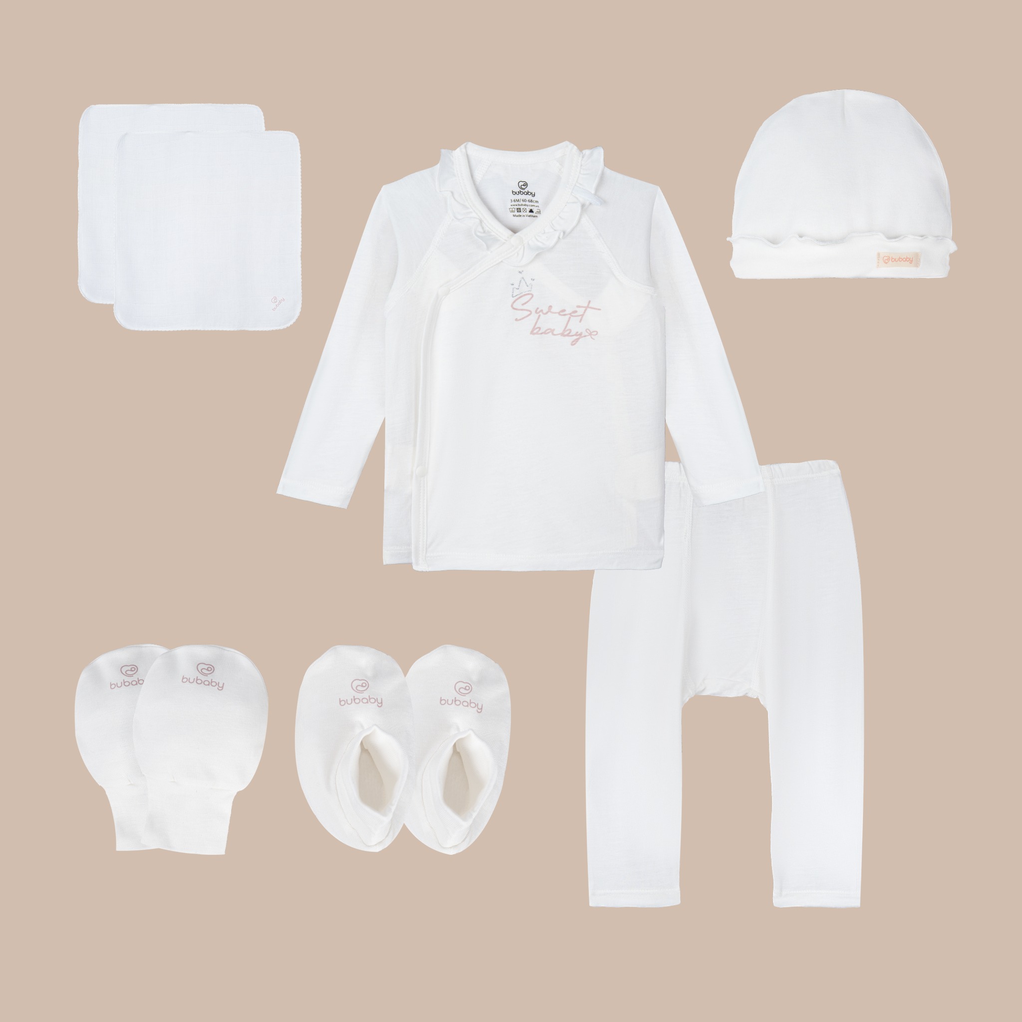 BU Baby (0M-3M) Gift Set On Air cho Bé trai bé gái Sweet Baby BU Baby GBB6014 | Chính hãng