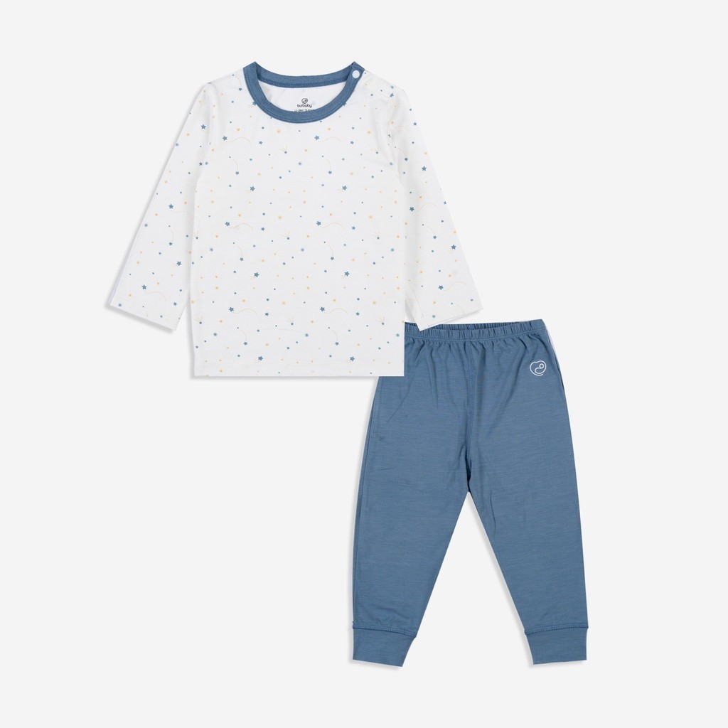 BU Baby Bộ quần áo dài tay cài vai Twinkle - Bambus BBB110107 | Bu Baby Chính Hãng