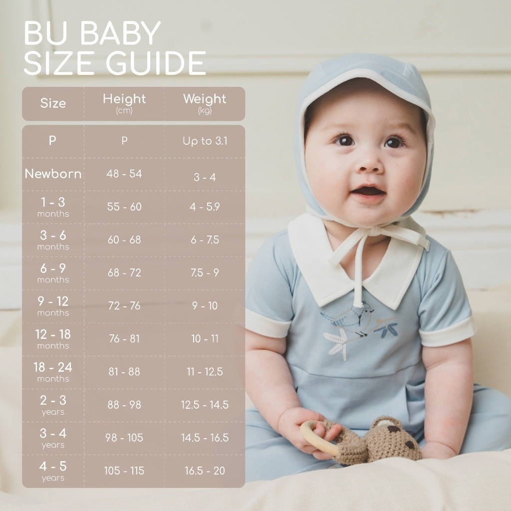 BU Baby (0-12M) Mũ Buộc dây Quả bông ABC1943QB Muda cho bé trai, bé gái  sơ sinh - Bamco  - Mũ bu baby - Mũ Bu sơ sinh