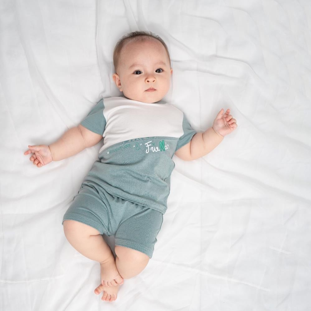 BU Baby (6M-4Y) Bộ ngắn tay cài vai BU Candie - BBC130101 - Quần áo BU Baby Chính Hãng