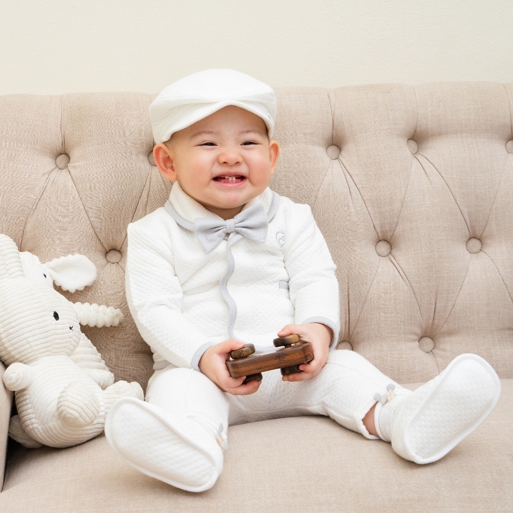 BU Baby Bộ quần áo dài tay cài giữa chần bông - BU Quilted BBS110200 | Quần áo Bu Baby chính hãng