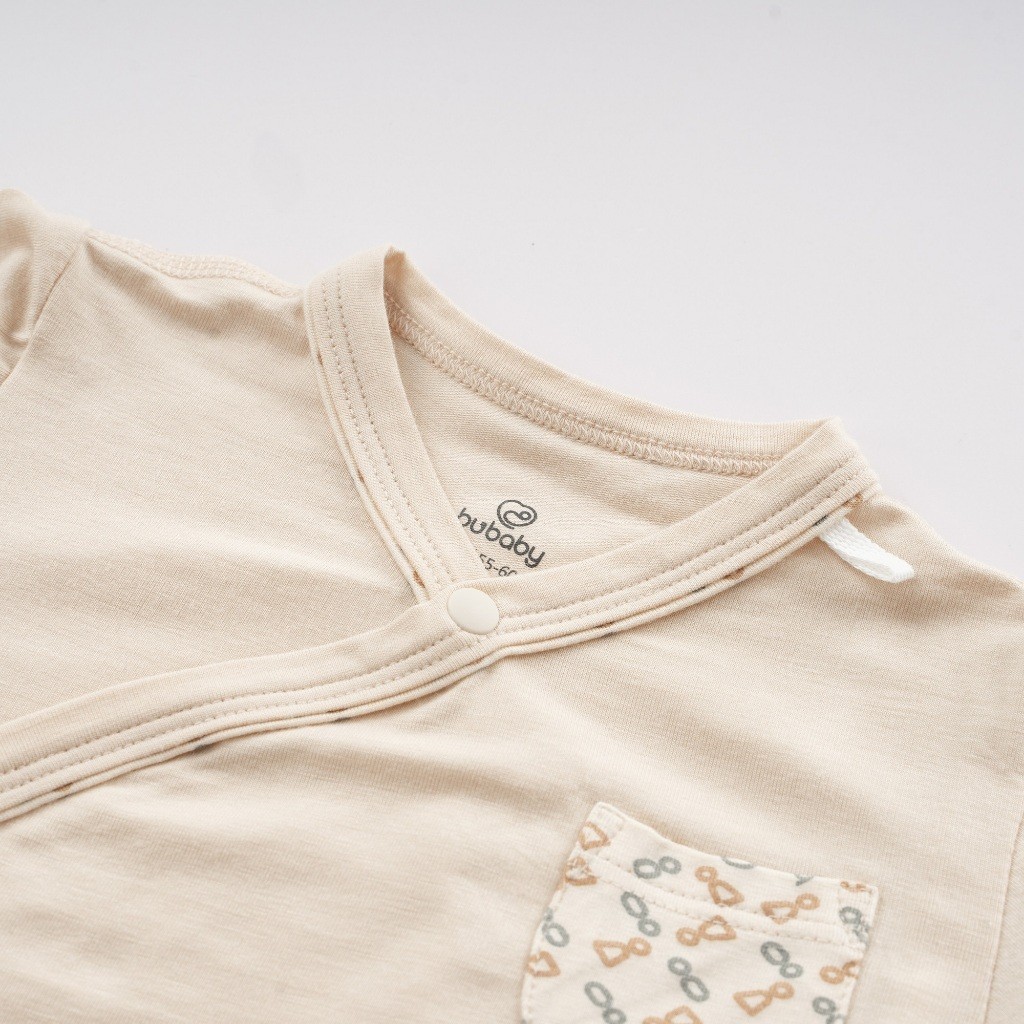 BU Baby Bộ dài tay cài chéo cho bé sơ sinh vải sợi tre mểm mại - Bambus BBB110803 | Bu Baby Chính Hãng