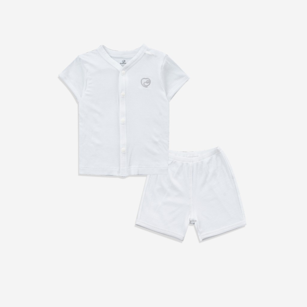 BU Baby Bộ ngắn tay cài giữa cho bé sơ sinh từ 1 đến 12 tháng chất vải thoải mái, co giãn  - Siro BSR130201 | Quần áo Bu