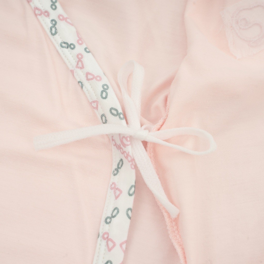 BU Baby (0-9M) Bộ ngắn tay cài chéo Iconic sợi tre co giãn thoải mái - Bu Baby sơ sinh - Quần áo Bu Baby BBB1308NS