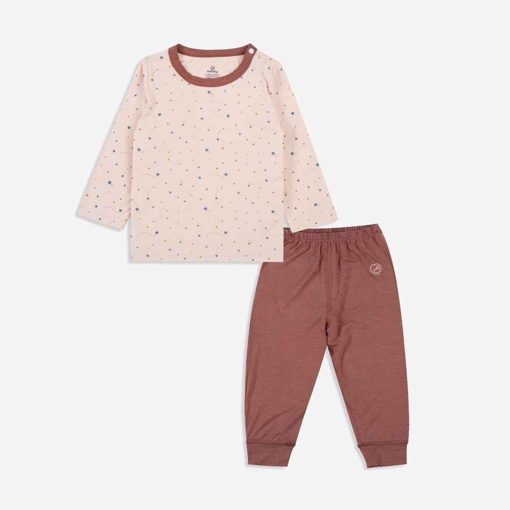 BU Baby Bộ quần áo dài tay cài vai Twinkle - Bambus BBB110107 | Bu Baby Chính Hãng