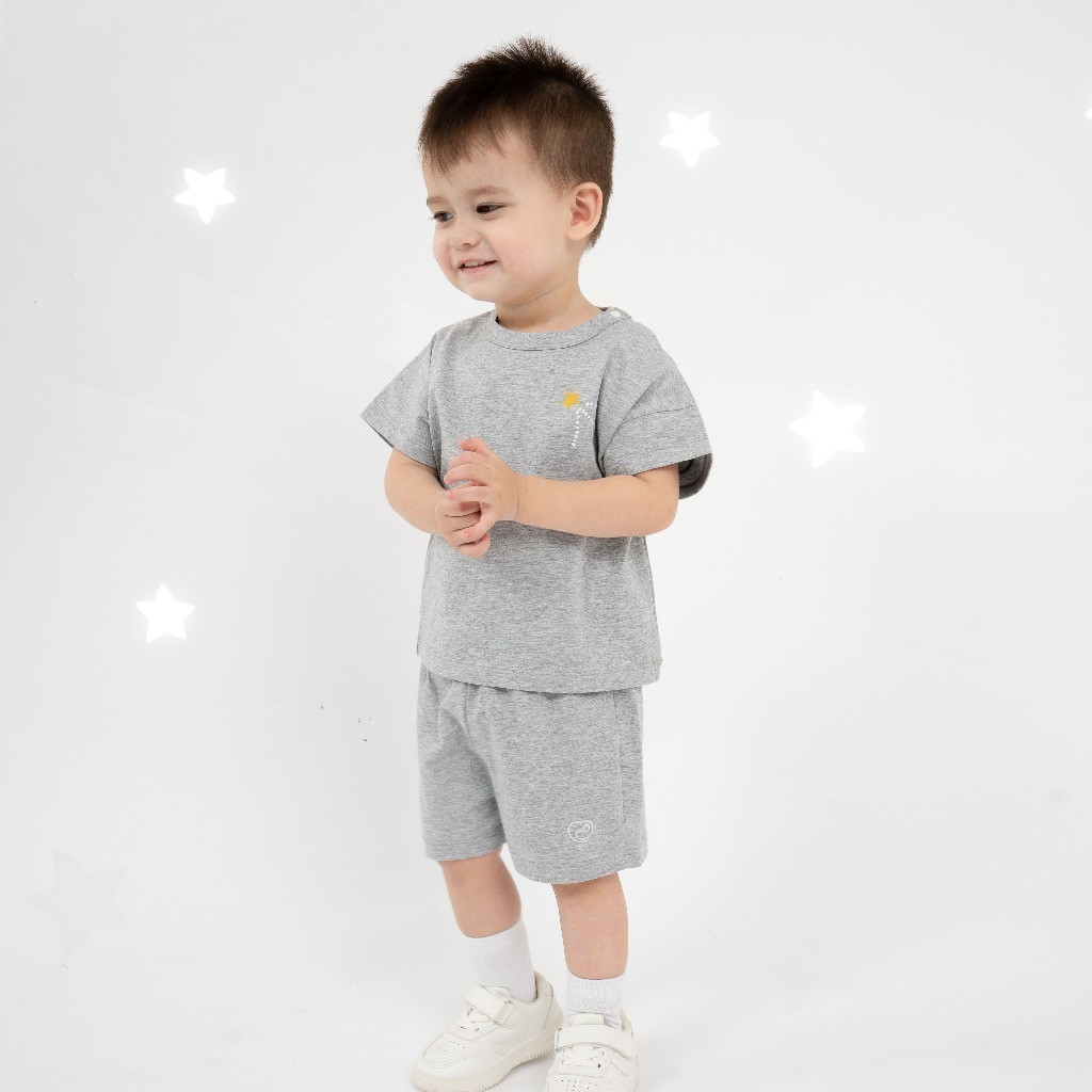 BU Baby Tổng hợp dài tay, ngắn tay cài vai sợi tre mềm mại, thoải mái cho các bé từ 12 tháng đến 5 tuổi