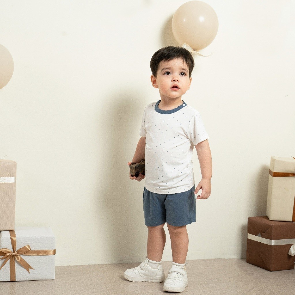 BU Baby Tổng hợp dài tay, ngắn tay cài vai sợi tre mềm mại, thoải mái cho các bé từ 12 tháng đến 5 tuổi