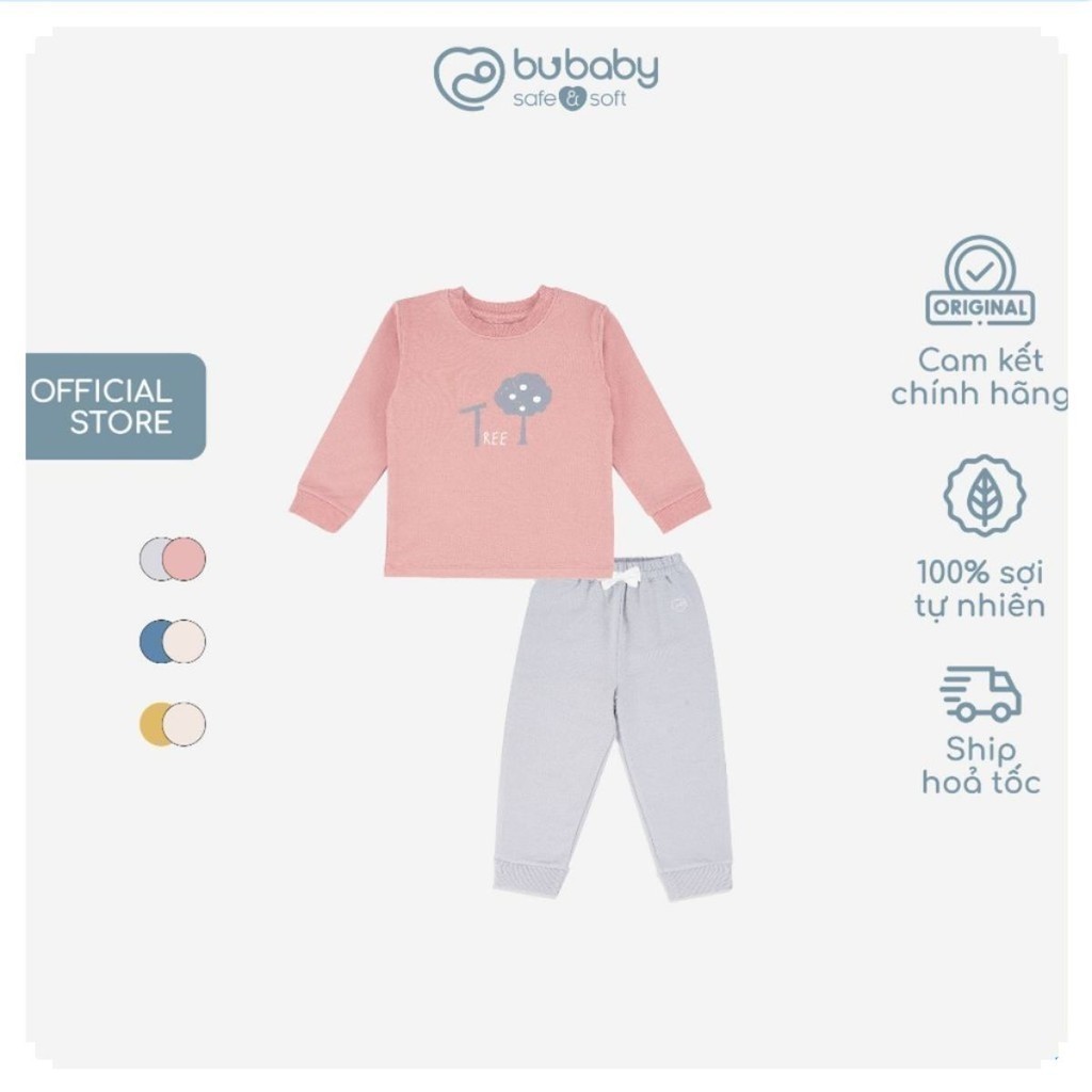 BU Baby Bộ quần áo dài tay cổ tròn - Terry BBC110404 | Bu Baby Chính Hãng