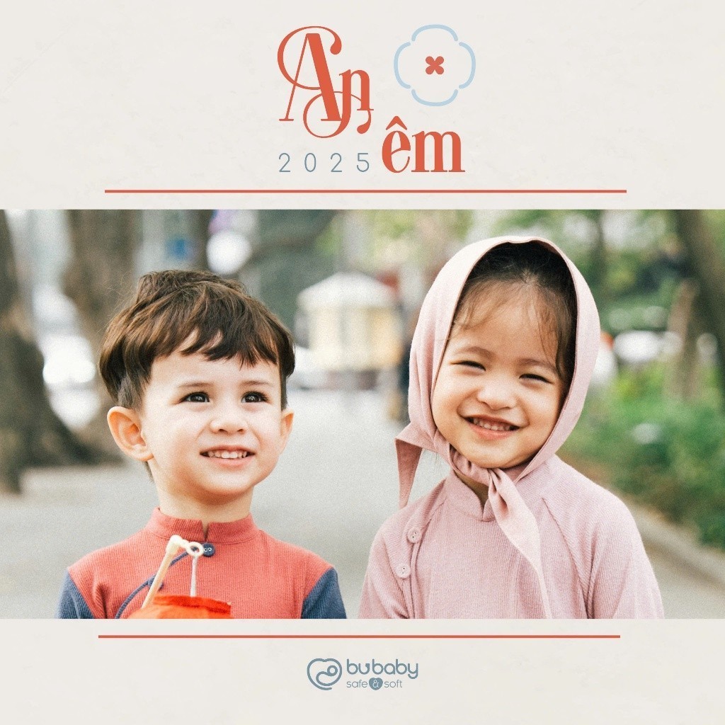 (6M-5Y) Set đồ Tết cao cấp BU Baby - Áo dài thiết kế thêu kèm quần Bubaby cho bé trai bé gái sang trọng sành điệu