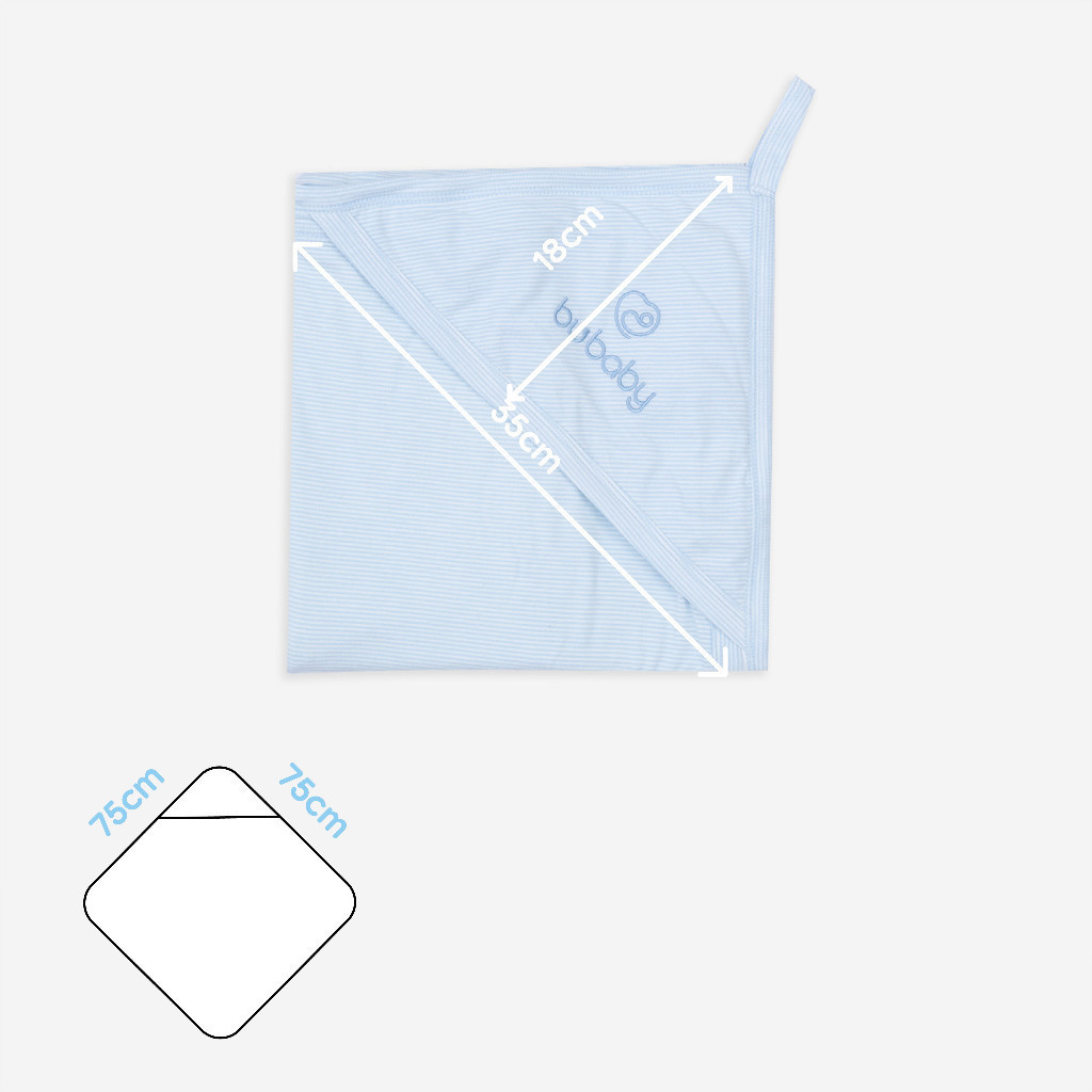 BU Baby Chăn Ủ cho bé chất liệu Sợi Tre Đan Mạch ABC081701 - mềm mịn, thiết kế có mũ ấm áp | Phụ kiện BUbaby chính hãng