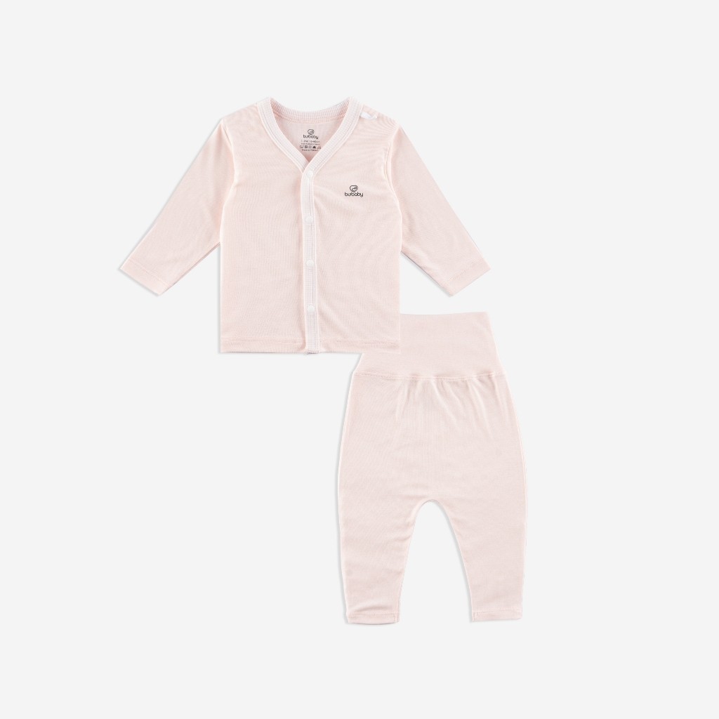 BU Baby Bộ dài tay cài giữa cho bé sơ sinh từ 1 đến 9 tháng chất vải thoải mái, co giãn  - Siro BSR110202 | Quần áo Bu