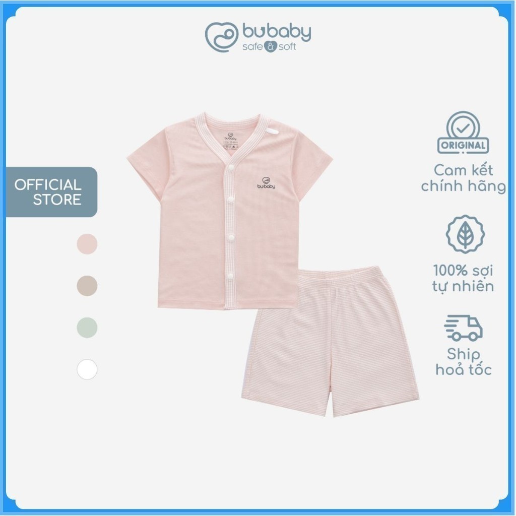 BU Baby Bộ ngắn tay cài giữa xuân hè cho bé sơ sinh từ 1 đến  12 tháng - BU Siro BSR130202  | Bu Baby Chính Hãng