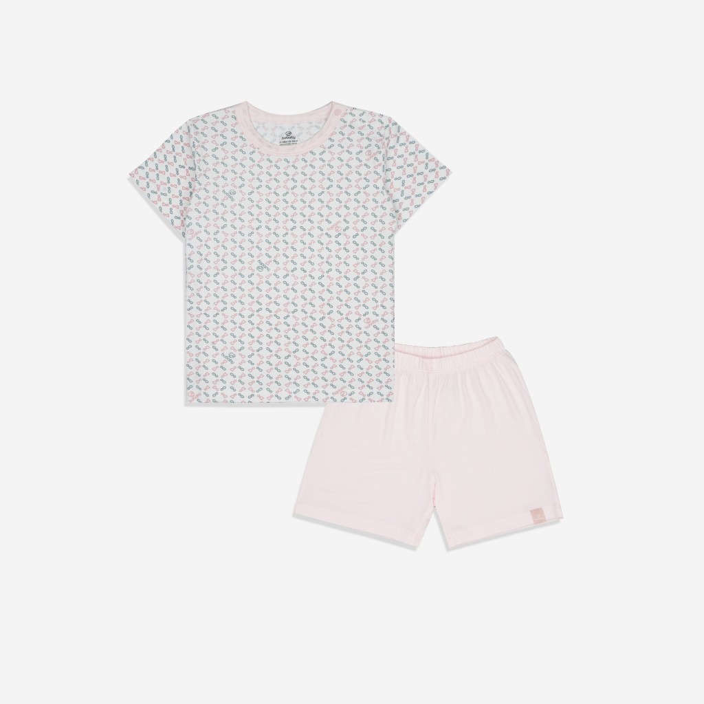 BU Baby (12M-18M) Bộ ngắn tay cài vai cho bé BBB1301NS - Bu baby bé gái -  Quần áo Bu Baby