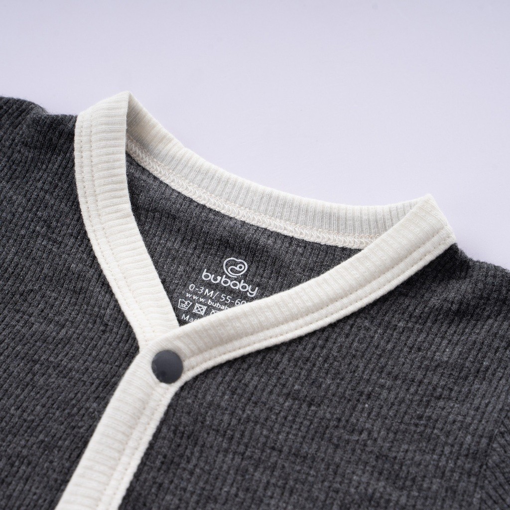 BU Baby Bộ ngắn tay cài giữa cho bé sơ sinh từ 1 đến 12 tháng chất vải thoải mái, co giãn  - Siro BSR130201 | Quần áo Bu