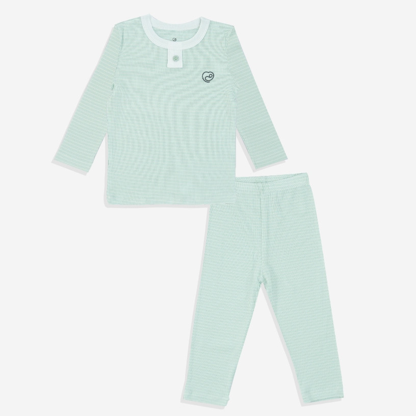 (12M-5Y) Bộ dài tay cổ trụ BCT110300  Cotton Slub Dona cho bé trai, bé gái  - BU Baby chính hãng