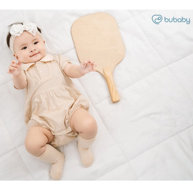(1-12M) Body chip ngắn tay cổ Polo cho bé gai Bubaby Ponie - BPN230301 | Quần áo BU Baby chính hãng