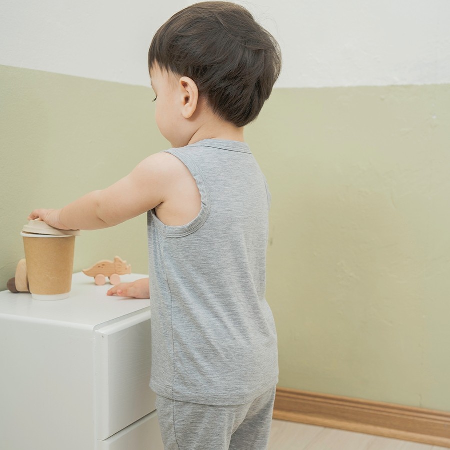 (6M-5Y) Set 2 áo sát nách cổ tròn Siro Rib Bé trai Bé gái - BSR340403 BSR340404 BSR350000| Quần áo BU Baby Chính Hãng