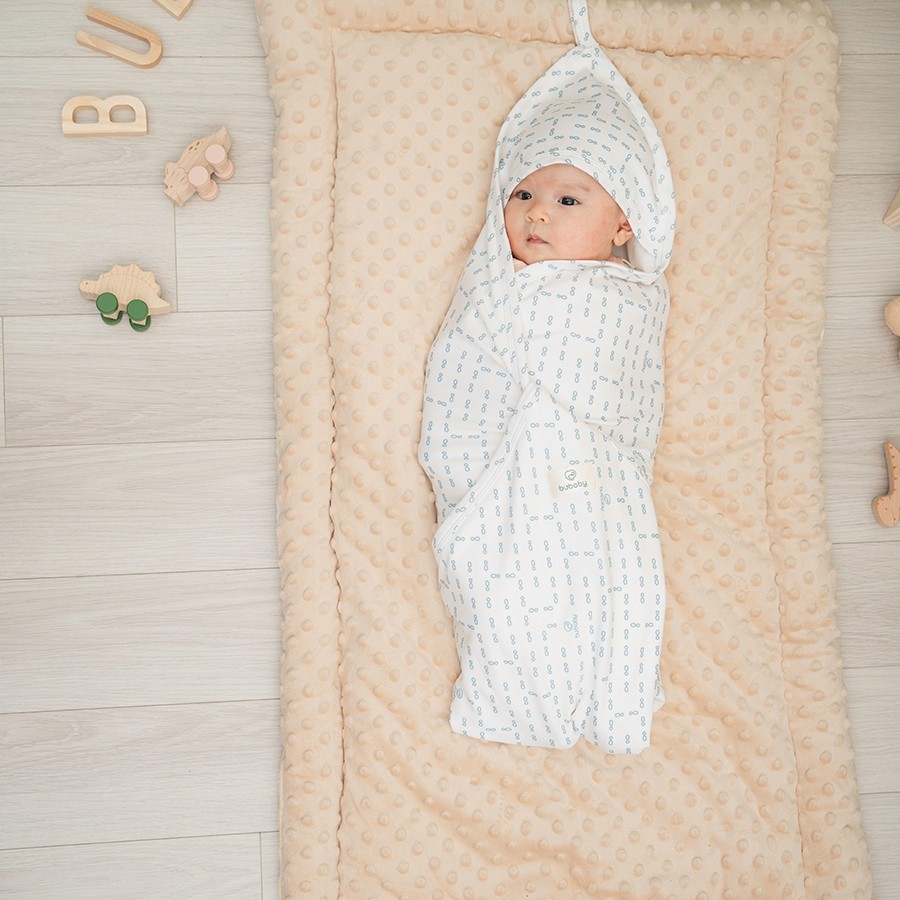 (Freesize) Chăn ủ có mũ Iconic 1 Cotton ACT0817IM | Phụ kiện BU Baby chính hãng