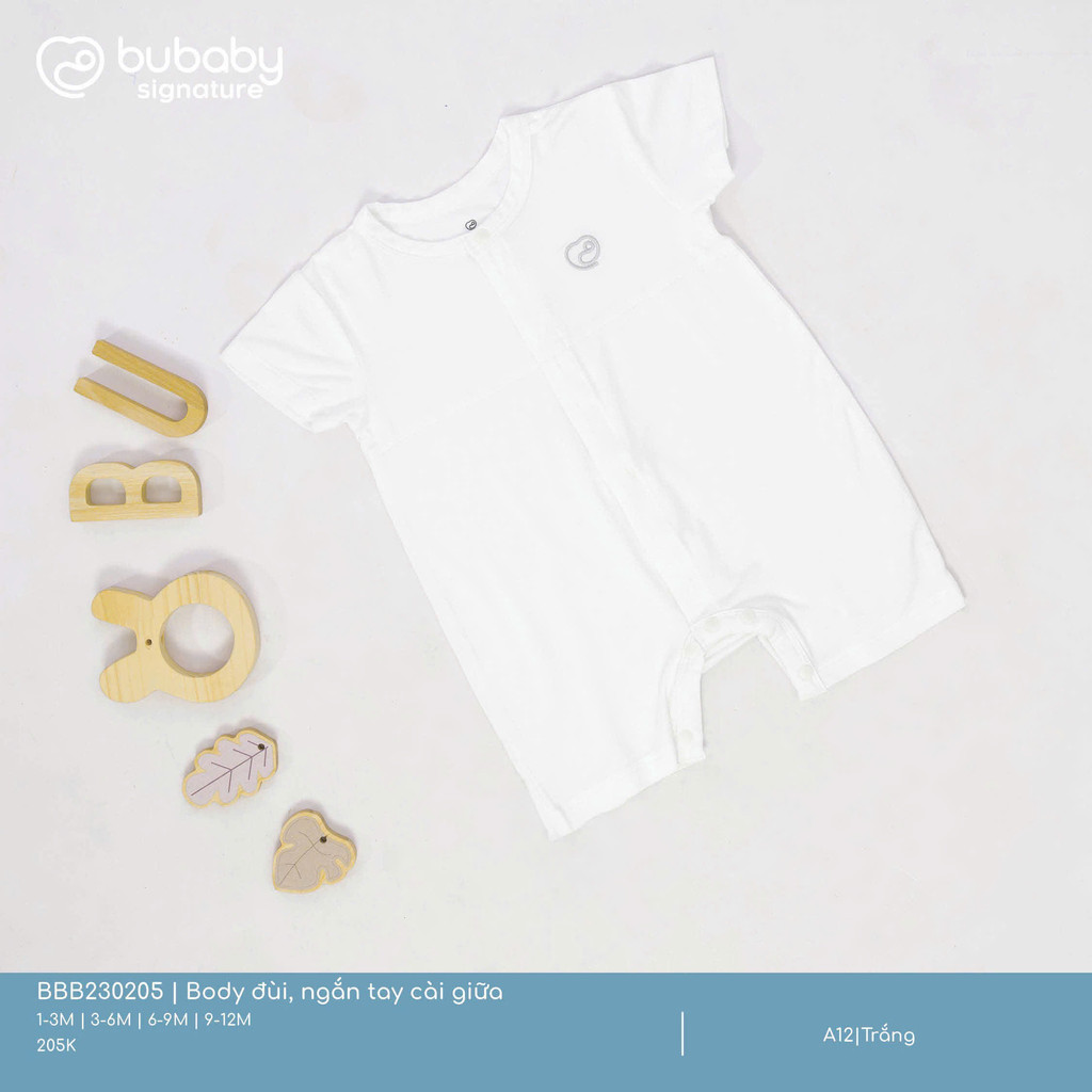 (1M-12M) Body đùi ngắn tay cài chéo, cài giữa Bambus bé trai bé gái BBB230803 BBB230205 BBB230206 | Quần áo chính hãng