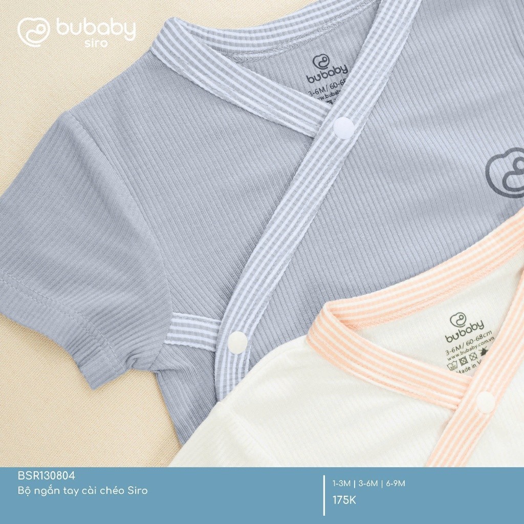 (NB-3M) Bộ dài tay cài chéo Siro - BSR110806 | Quần áo BU Baby Chính Hãng