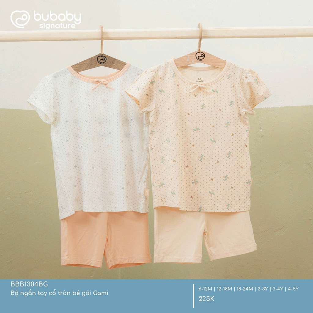 (6M - 5Y)Bộ ngắn tay cô tròn bé gái Gami cho bé BBB1304BG| Quần áo BU Baby chính hãng