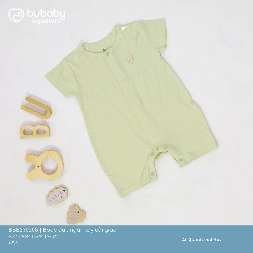 (1M-12M) Body đùi ngắn tay cài chéo, cài giữa Bambus bé trai bé gái BBB230803 BBB230205 BBB230206 | Quần áo chính hãng
