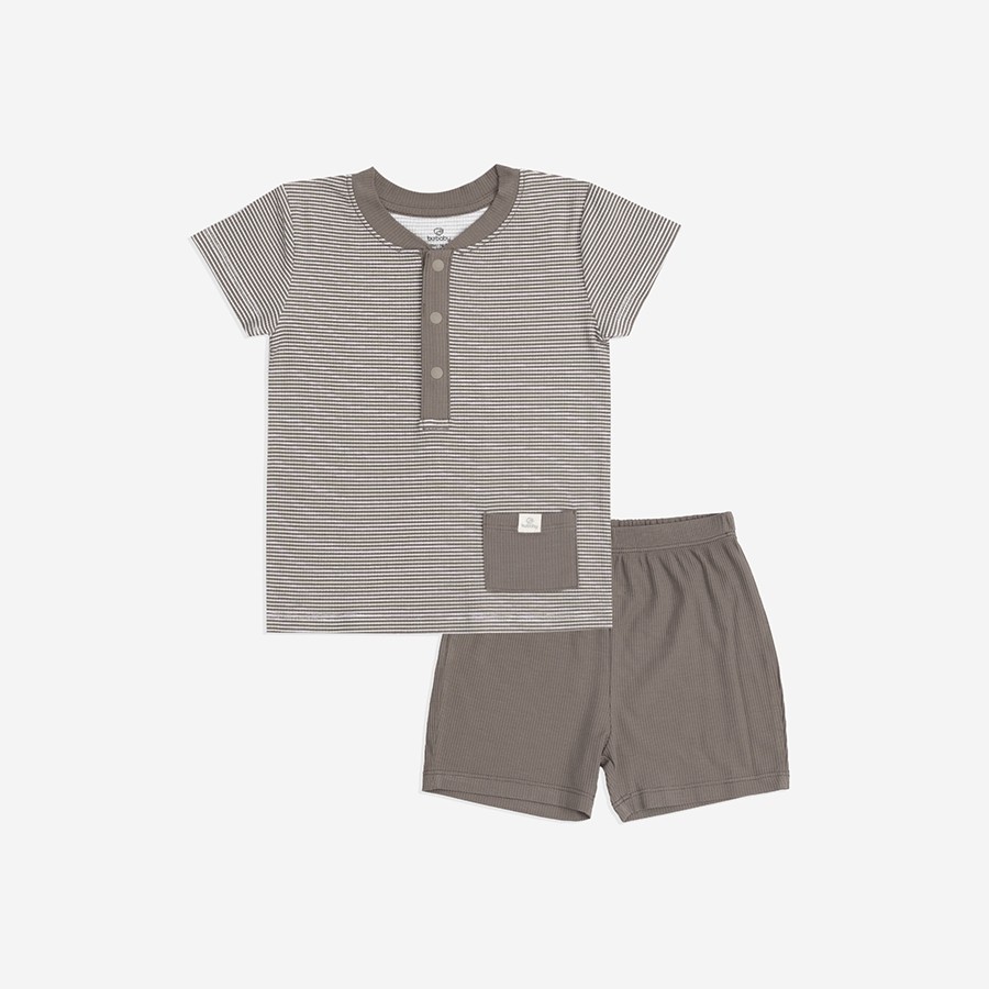 (12M-5Y) Bộ ngắn tay cổ trụ Siro BSR130304 | Quần áo BU Baby chính hãng