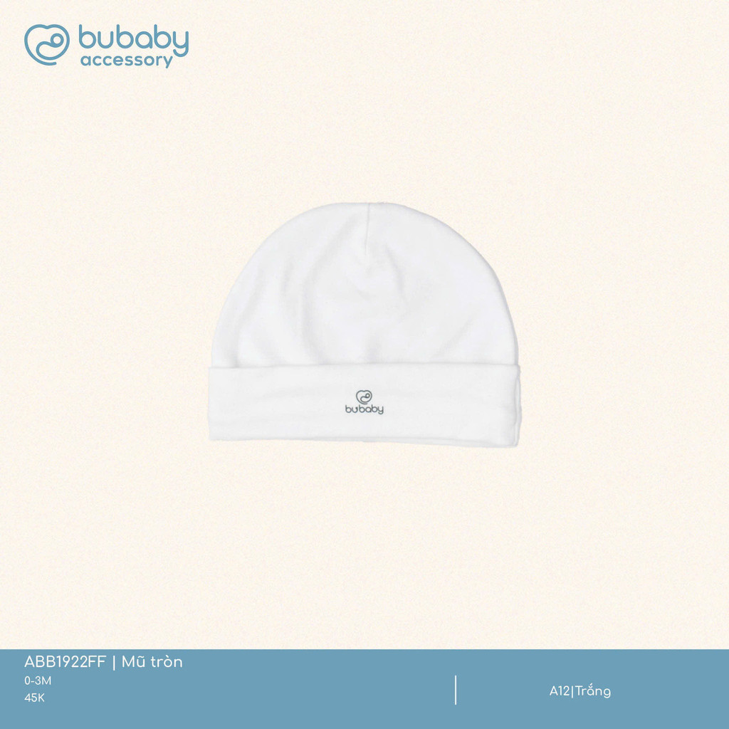 Mũ sơ sinh cho bé - Mũ tròn ASR19S300 ABB192200 ASR192200 ABB1922NS - Bu baby sơ sinh - Mũ sơ sinh BuBaby
